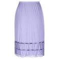 thumbnail image 2 of Lnmiateer Women Knee Length Half Slip Underskirt Elastic Waist Lace Trim Midi Dress Extender Lightweight Underdress for Daily Wear, 2 of 5