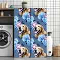 thumbnail image 3 of Peel and Stick Wallpaper Contact Paper Dog Floral Green Pink Peony Blue Hydrangea Cute Puppy Vintage Self Self Adhesive and Removable 23.6in x 118in, 3 of 8