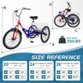 thumbnail image 2 of 20" Folding Tricycle for Adults Seniors with Big Basket, 7 Speed Low-Step Through Frame 3 Wheel Bikes Suitable for Women, Men for Cycling, Shopping, Exercise, Support up to 450 LBS, 2 of 9