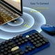 thumbnail image 4 of Combos de teclado y ratón Links9+ Retro Wireless Azul-Negro, 4 of 6