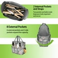 thumbnail image 6 of Garden Tool Bag,Pioneer Flower Floral Print Pattern Garden Tool Organizer,Garden Gifts,Waterproof Multi-Pocket Garden Tool Storage 11.8x5.5x11.4 Inch(Tools NOT Included), 6 of 6