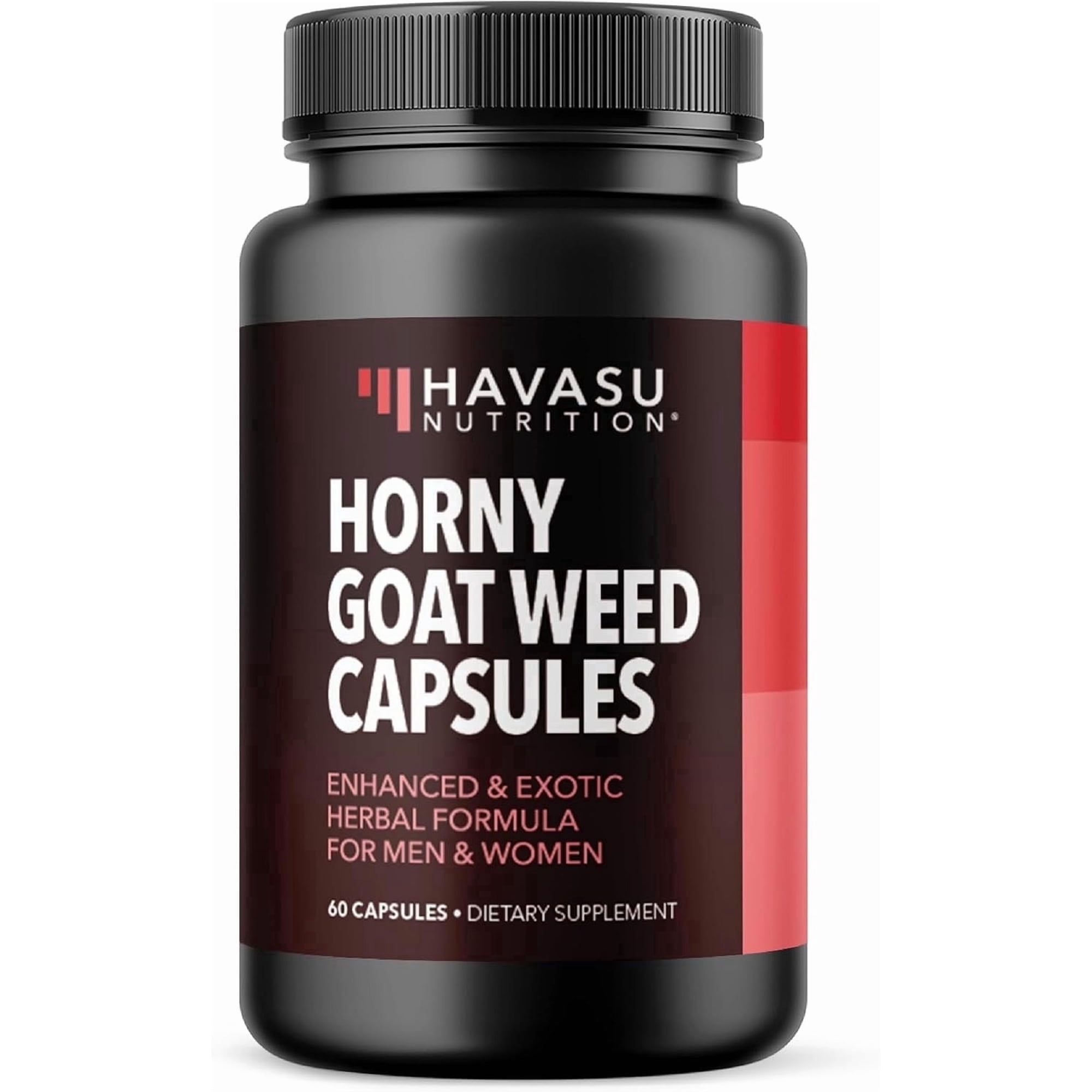 Havasu Nutrition Horny Goat Weed Supplement with Tongkat Ali for Men and Women, 60 Count