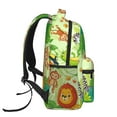 thumbnail image 3 of Rateoe African Animals in the Jungle Pattern Casual Backpack for School, Work, Travel – Adjustable Straps, Multiple Compartments – Ergonomic Design, Fits Laptops and Tablets, 3 of 5