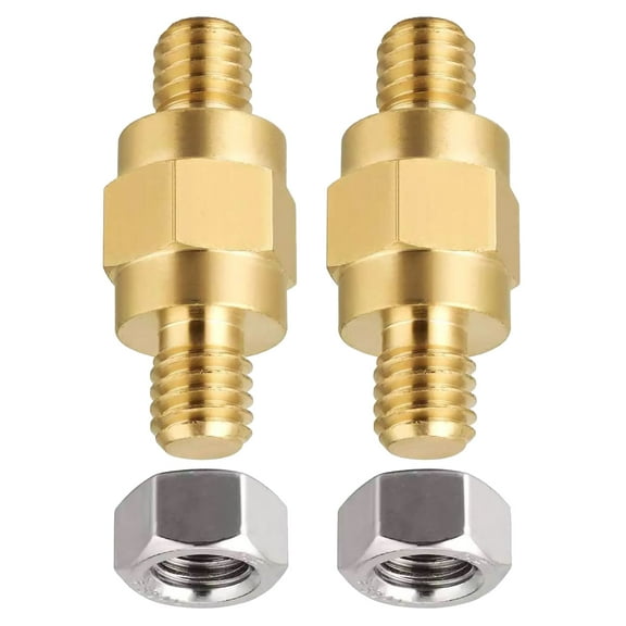 CSYANXING 3/8 16 Brass Battery Terminal Extender Side Post Adapter Bolt Cable Accessory Connection Universal Automotive 2