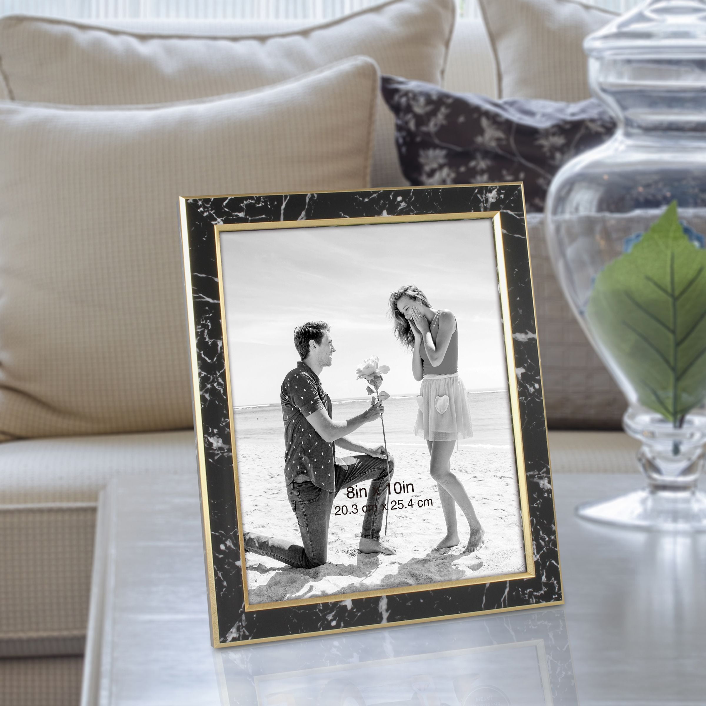 Better Homes & Gardens 8" x 10" Rectangle Plastic Tabletop Single Picture Frame, Black