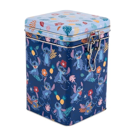 Disney Stitch Blue Rectangular Lock Top Canister