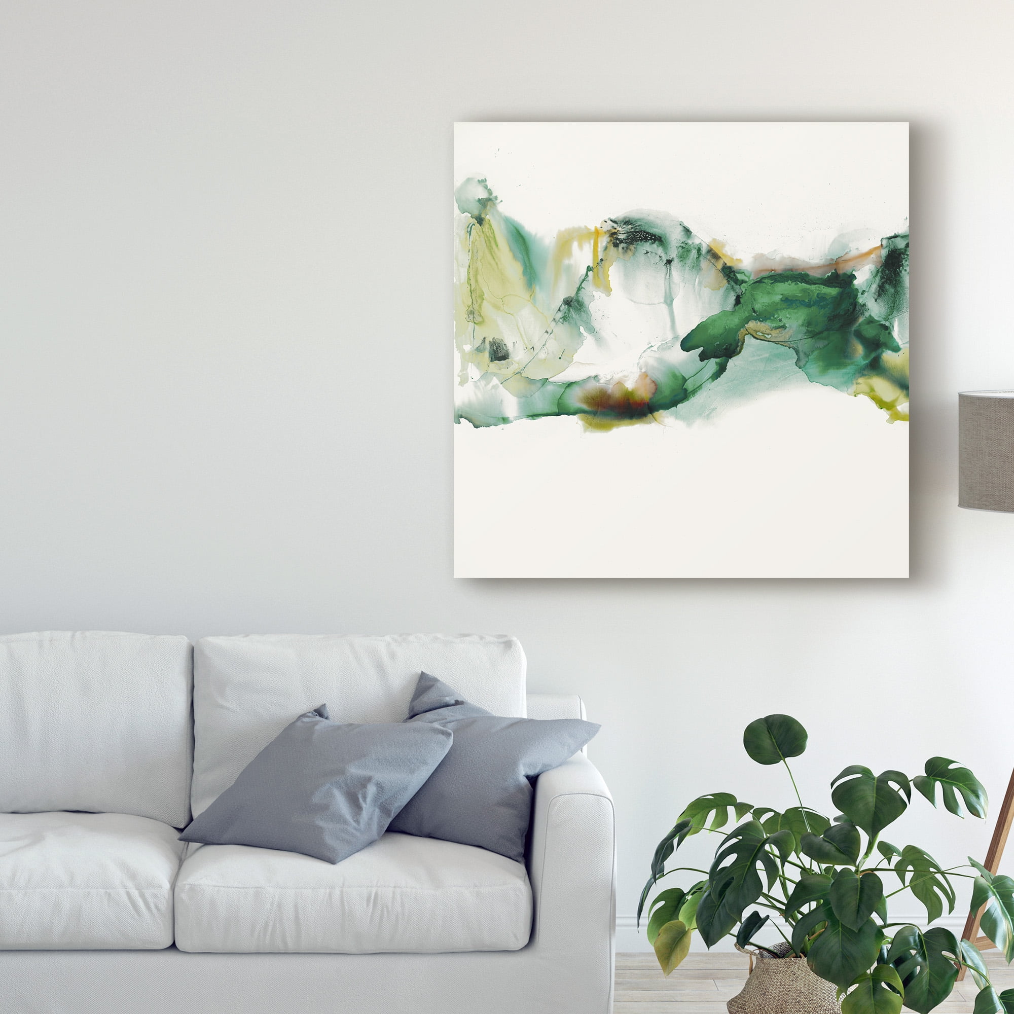 Trademark Fine Art Abstract Canvas Art ' Ua Ch Green Terrain Ii ' by Sisa Jasper