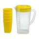 thumbnail image 2 of Jarra de café frío de plástico de gran capacidad con tapa de presión, adecuada para bebidas frías y calientes, dispensador de bebidas para el hogar con 5 tazas, apto para lavavajillas., 2 of 9