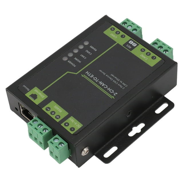 CAN To Ethernet Converter, Industrial Grade TCP IP Protocol 2 Ports CAN Device Server for Computer