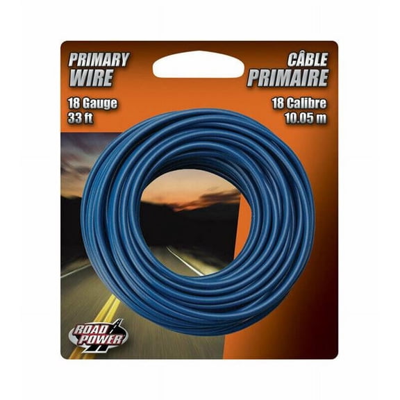 Southwire 265419 18 Gauge Stranded Primary Wire, Blue - 33 ft.