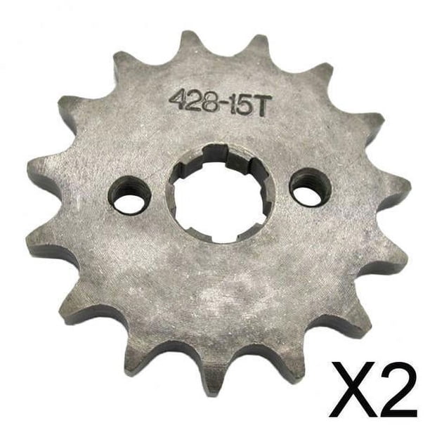 2X 15T Dientes 17mm Sharpla Cadena Piñón Delantero 428 Dirt Bike ATV 2 Piezas