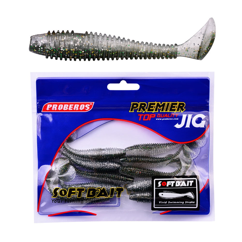10pcs/Set T-shape Tail Shad Worms Fishing Lures Soft Fish Crank Bait Swimbait 10pcs/Set T-shape Tail Shad Worms Fishing Lures Soft Fish Crank Bait Swimbait