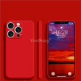 thumbnail image 1 of For iPhone 16 Pro Max Case Liquid Silicone Plain Case For Apple iPhone 16 Pro Max Cover TPU Anti-drop Phone Protector Cover Red For iPhone 16 Pro, 1 of 6