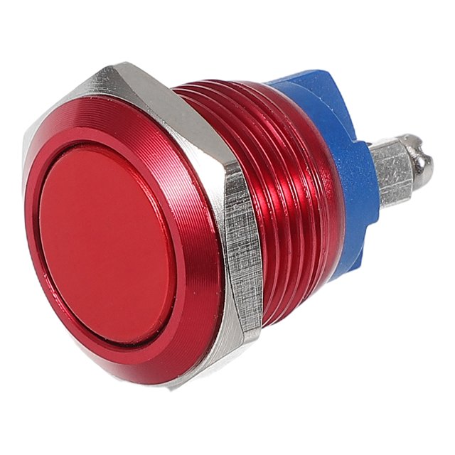 Shisuyan Latching Push Button Switch Replacement Part Metal Car Pushbutton Switch For Boat Truck Cars Vehicle Self Locking Switch Red