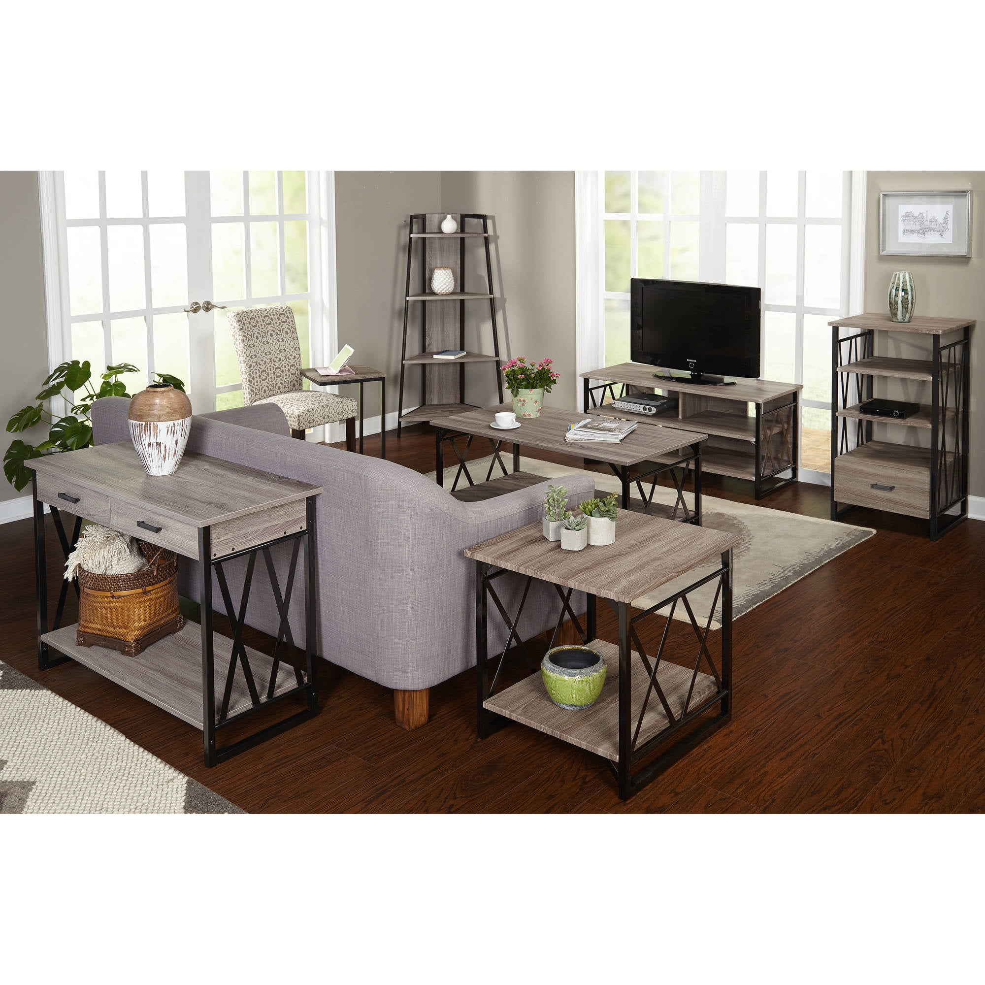 Jaxx Corner Shelf, Black/Grey