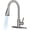 Brushed, variant on Kitchen Faucets with Pull Down Sprayer, High Arc Stainless Steel Single Handle Kitchen Sink Faucet, 1 or 3 Hole Brushed Nickel Water Faucets for Farmhouse Laundry Camper Rv Bar