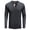 Dark Gray, variant on Fesfesfes Long Sleeve Shirt Men Long-Sleeve Beefy Muscle Basic Solid Pure Color Blouse Tee Shirt Top