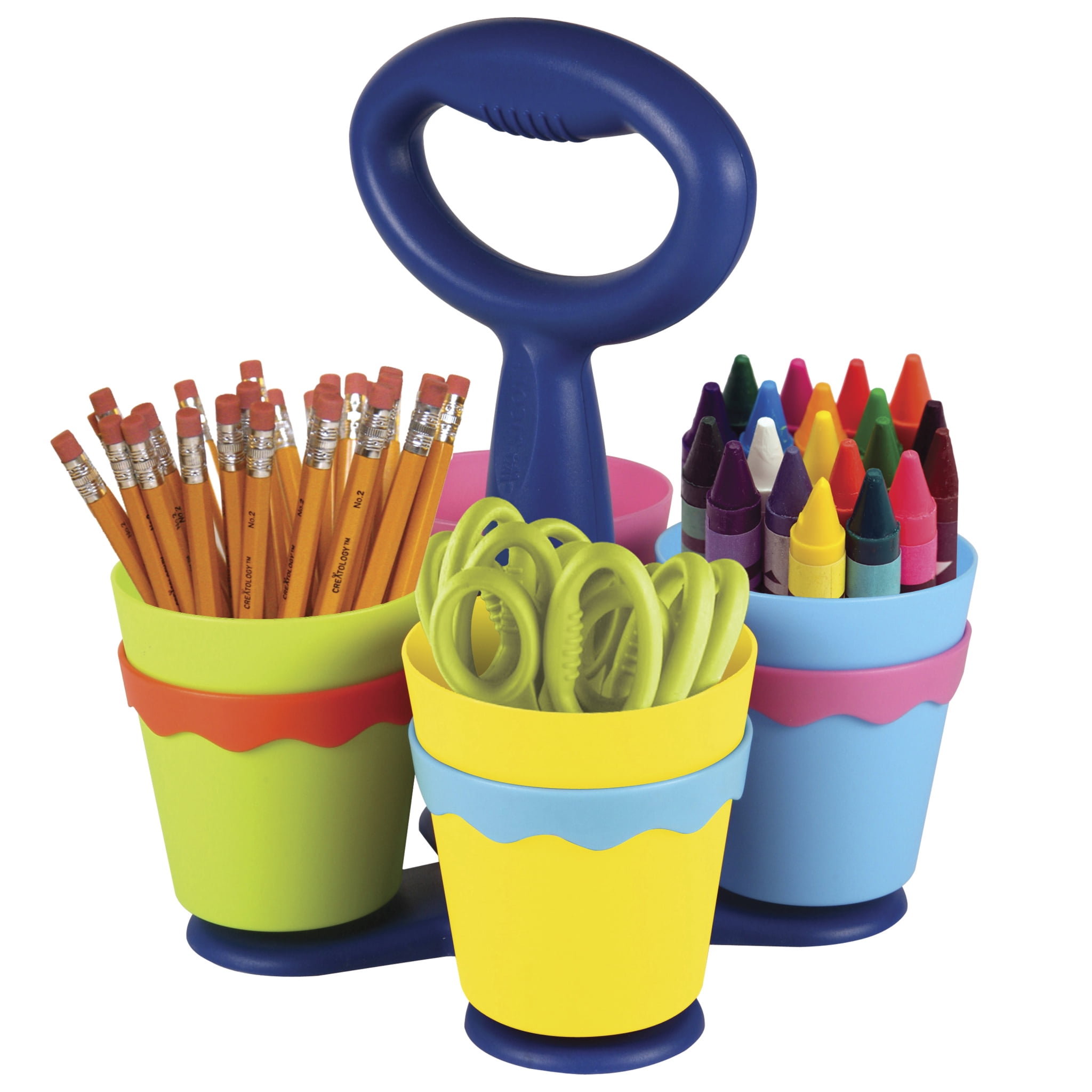 Westcott Scissor Caddy, Anti-Microbial, Rotating, Multi-Color, 1-Count, Preschool Educational Level