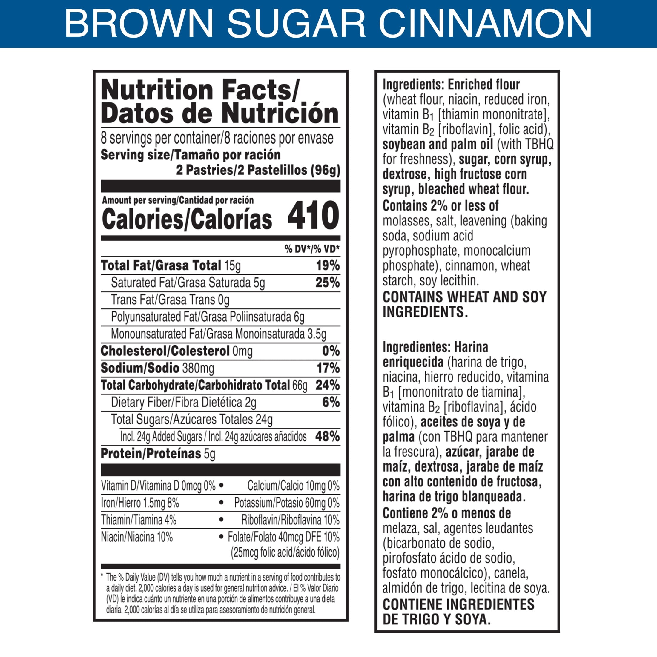 Pop-Tarts Unfrosted Brown Sugar Toaster Pastries, Breakfast Foods, Shelf-Stable, 27 oz (16 Count)