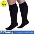 thumbnail image 1 of 5XL 13 Plus Size Large Compression Socks for Women Stockings Mens Socks Varicose Vein Edema Recovery Sports Protection Sock, 1 of 9