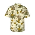 thumbnail image 3 of Easygdp Monkeys and Pinealpples Men's Hawaiian Shirts Print Lapel Short Sleeve for Beach, vacation, party, casual occasions - Medium, 3 of 9