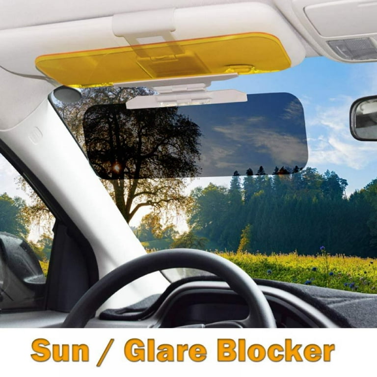 TINKER Car Visor, Day and Night Anti-Glare Visor, 2 in 1 Automobile Sun Anti-UV  Block Visor, Non Glare Anti-Dazzle Sunshade Mirror Goggles Shield for  Driving Goggles 