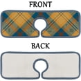 thumbnail image 6 of SKYSONIC Faucet Absorbent Mat 2 Pcs Tartan Scotland Plaid Pattern Kitchen Faucet Splash Catcher Washable Counter Drying Pads Behind Faucet for Kitchen Bathroom, 6 of 7