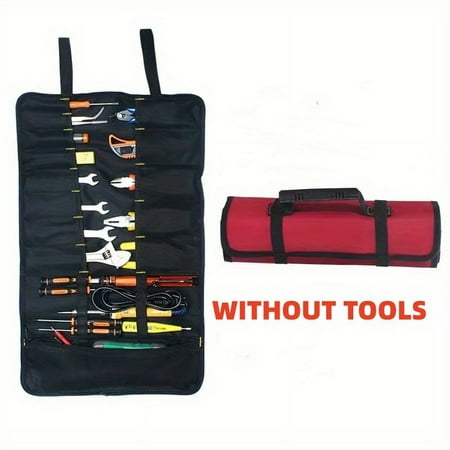 

1pc Durable Multifunctional Storage Bag - Water-Resistant Oxford Cloth Tool Bag for Electricians Hardware Repair and DIY Enthusiasts with Waist Belt and Ample Storage Space