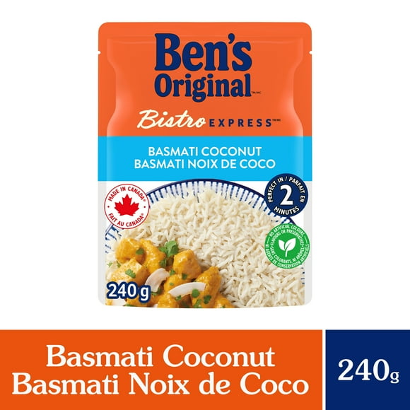 BEN'S ORIGINAL BISTRO EXPRESS Coconut Flavoured Rice Side Dish, 240g Pouch, Perfect Every Time™