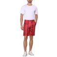 thumbnail image 2 of INSPIRE CHIC Striped Shorts for Men's Regular Fit Summer Chino Shorts Pants 32 Red, 2 of 6