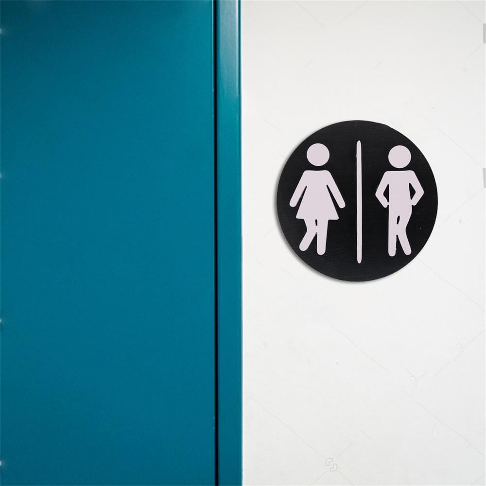Mens and Ladies Novelty Toilet Door 3D Sign Plaque self adhesive pink & blue 
