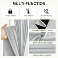 thumbnail image 3 of NICETOWN Full Blackout White Curtain, 100% Blackout Curtains Thermal Insulated Noise Reducing Curtains Grommet Energy Efficiency Drapes for Living Room, Greyish White, 52"x84", 2 Panels, 3 of 9