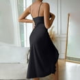 thumbnail image 5 of XUNKUSGA Summer Dresses for Women 2025 Side Hem Split Ruched Cocktail Dresses Flowy Spaghetti Strap Maxi Dresses Backless Evening Party Clothes S,M,L, 5 of 7