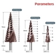 thumbnail image 4 of Step Drill Bit Set, 3Pcs Titanium Step Drill Bits, B, 4 of 5