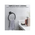 thumbnail image 5 of 2 Pack,Towel Holder for Bathroom Wall Matte Black Towel Ring 304 Stainless Steel Hand Towel Holder Heavy Duty Towel Hanger for Bath, Kitchen, 5 of 5