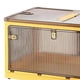 thumbnail image 5 of Organizador de armario con 5 puertas que se abren, duradero, transparente, contenedor de almacenamiento plegable Amarillo, 5 of 9