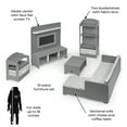thumbnail image 4 of Badger Basket Doll Media Room Furniture Set for 18 inch Dolls - Gray/White, 4 of 9