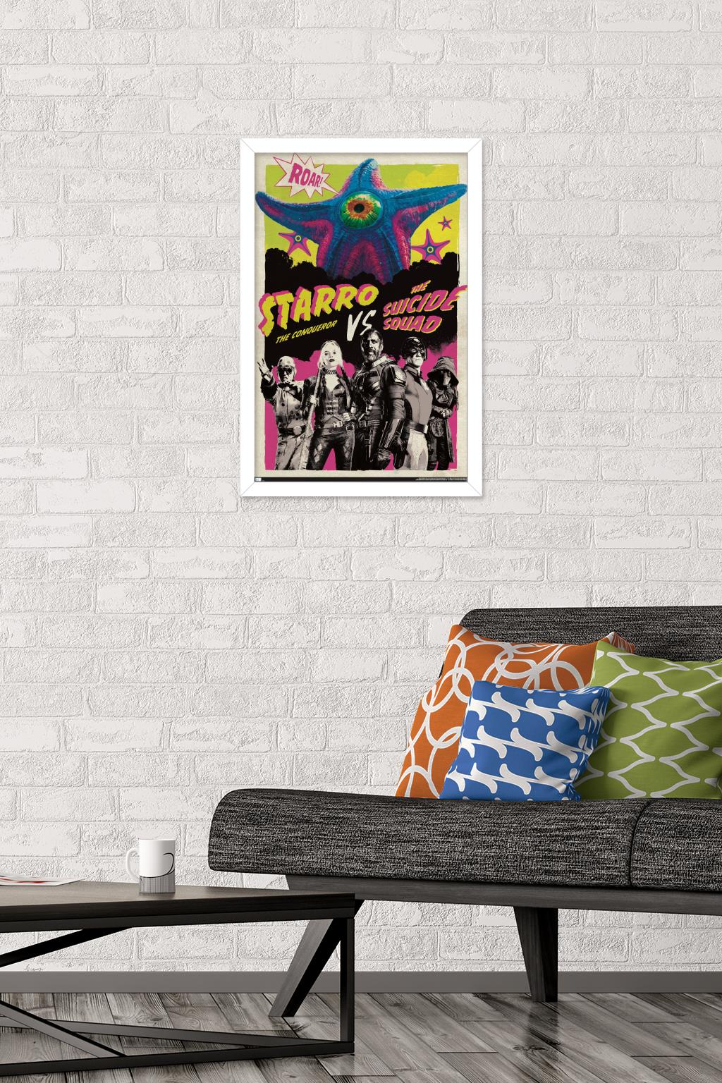 DC Comics Movie The Suicide Squad - Starro The Conqueror Wall Poster, 14.725" x 22.375", Framed