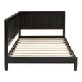 thumbnail image 5 of Sesslife Twin Daybed Frame, Espresso Solid Wood Daybed with Strong Wooden Slats, No Box Spring Needed, Twin Size Sofa Bed L-shape Daybed, 400lbs Capacity, 5 of 9