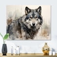 thumbnail image 2 of Designart "Lone Wolf s Wandering Journey" Animals Wolf Metal Art Living Room, 2 of 5