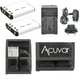 (2) Batterie Li-Ion NP-45 + Chargeur Voiture/domicile pour Fujifilm FinePix + Pochette de Batterie Acuvar – image 1 sur 5