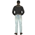 thumbnail image 4 of Men's Premium Embroidered Bootcut Denim Jeans 'Centenario' Light Blue 44975, 4 of 5