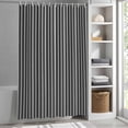thumbnail image 3 of Grey Lines Fabric Shower Curtain Stripe Washable Shower Curtains for Bathroom, Waterproof Bath Curtain with Hooks Home Decor 36x72in, 3 of 8