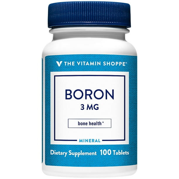 The Vitamin Shoppe Boron 3MG, Well Absorbed Form of Chelated Boron
