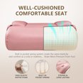 thumbnail image 4 of HYSpacerX 500 LBS Big & Tall Ergonomic High Back Leather Office Chair, Adjustable Height Flip-Up Armrest Executive Computer Chair for Standing & Counter Height Desk, Pink, 4 of 7
