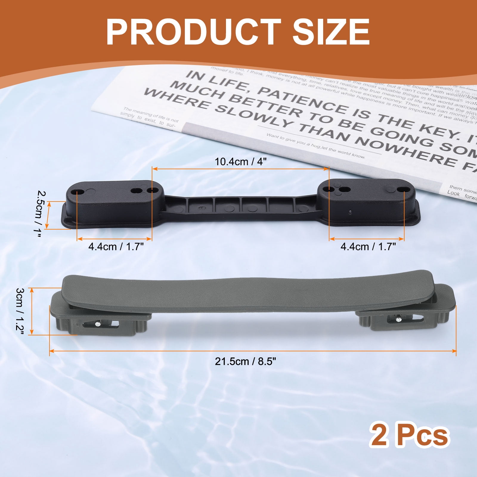 Unique Bargains Durable Luggage Carry Strap Pull Grip Dark Grey