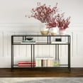 thumbnail image 6 of Henn&Hart 48" Blackened Bronze Metal/Glass Console Table, 6 of 8