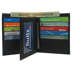 European Hipster Genuine Leather Bifold Mens Wallet