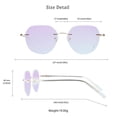 thumbnail image 4 of LifeArt Blue Light Blocking Glasses, Computer Reading Glasses, Anti Blue Rays, Reduce Eyestrain, Stylish for Men and Women(Clear,+3.50 Magnification), 4 of 5