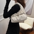 thumbnail image 3 of Bolso Mujer Casual Color Sólido Lazo-Nudo Cuero PU para Fiesta Compras, 3 of 9